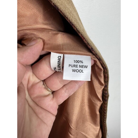 AVOCA COLLECTION WOOL KNIT COAT BROWN GOLD BUTTONS IRELAND WOMEN'S SIZE S - Picture 9 of 13